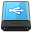 Blue USB W Icon 32x32 png